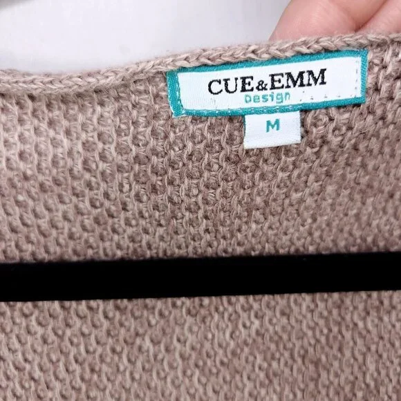 Cue & Emm Knitted Shrug Open Front Cardigan Linen Blend Crop Medium Boho Beach - Picture 9 of 13